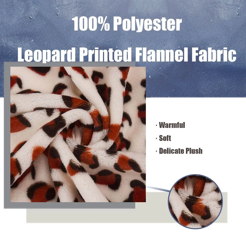 Leopard Print Flannel Fleece Fabric Leopard Print Flannel Fleece Fabric